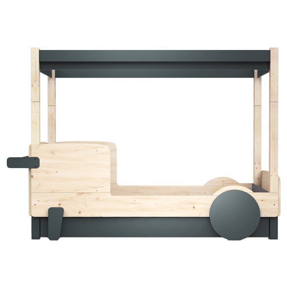 Mathy By Bols Himmelbett Mit Bettschublade Discovery - Gewittergrau