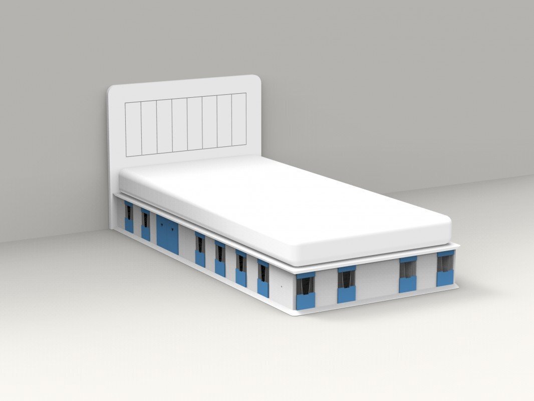 MATHY BY BOLS STABILES BETT - 2 SEITEN - BLAU