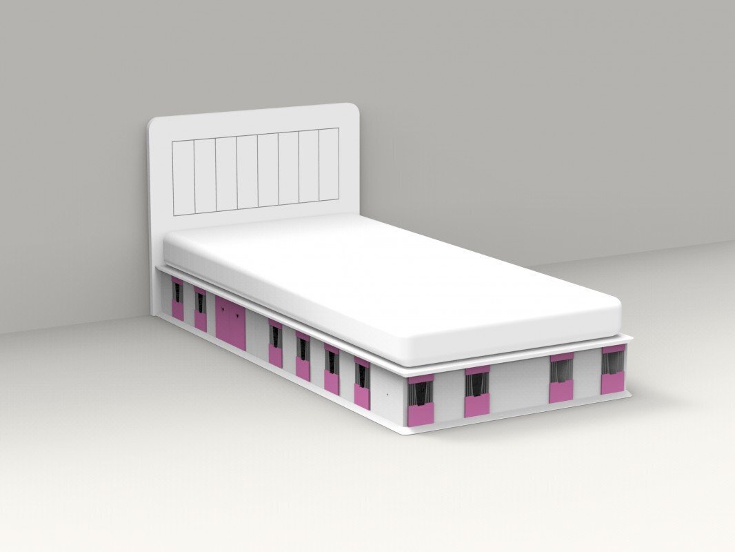 MATHY BY BOLS STABILES BETT - 2 SEITEN - ROSA