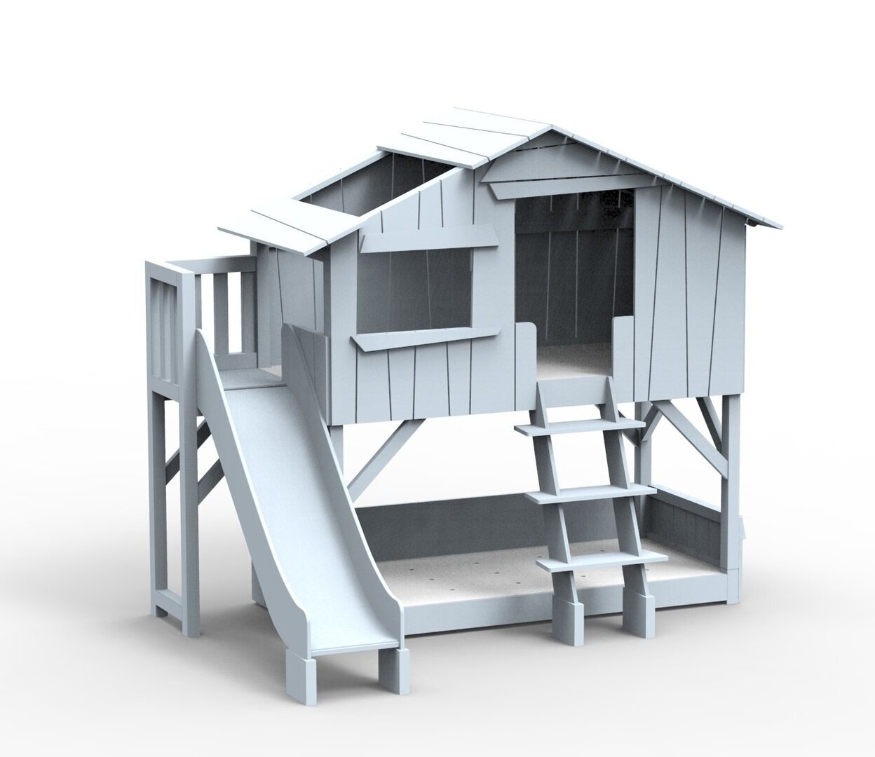 Mathy by Bols Treehouse Etagenbett-Plattform und Rutsche - Powder Blue