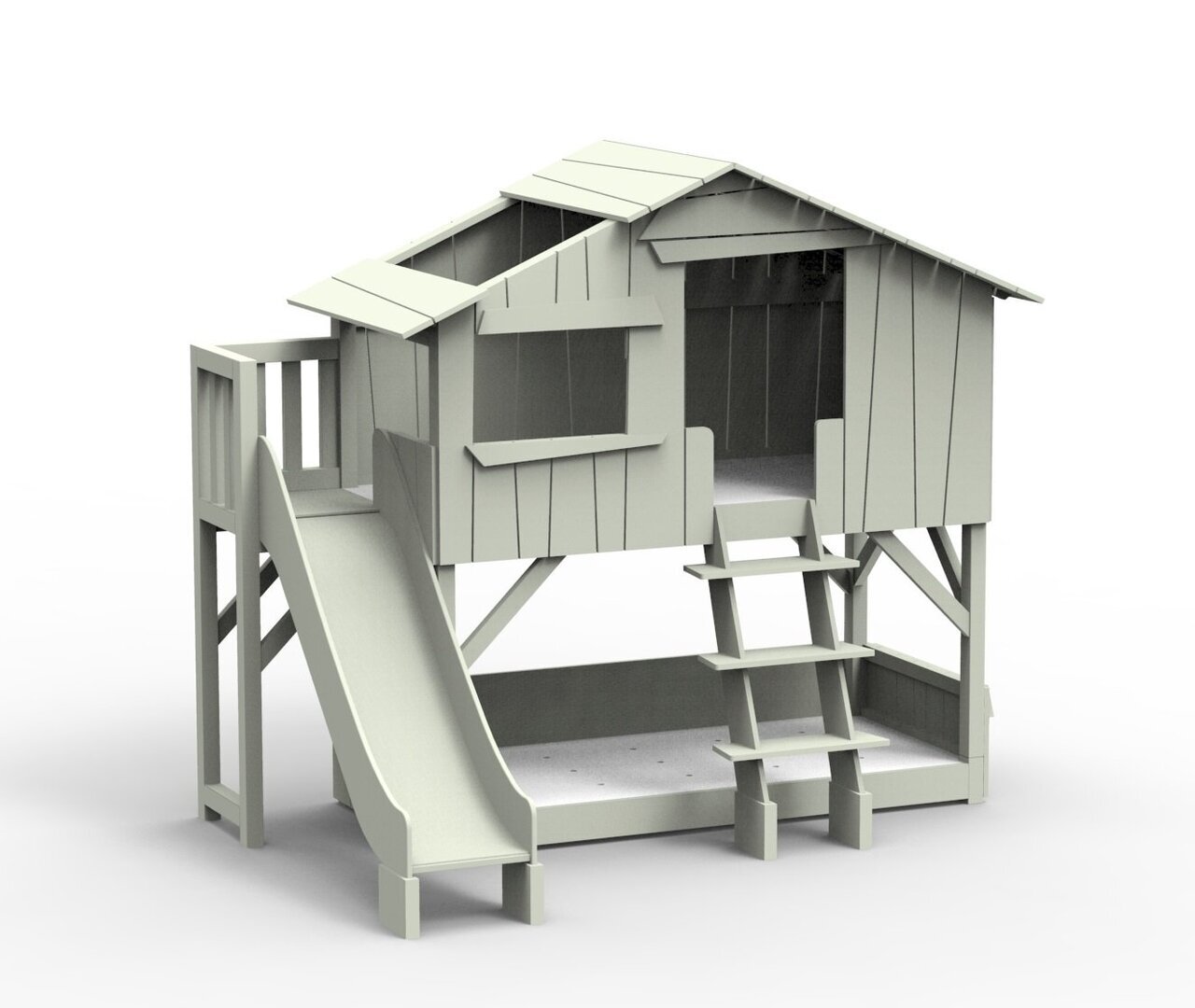 Mathy by Bols Treehouse Etagenbett-Plattform und Rutsche - Raw