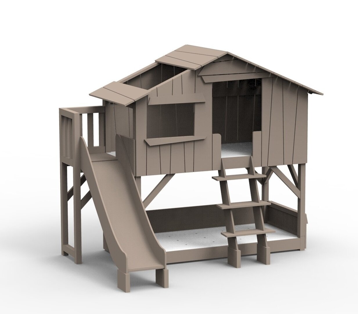Mathy by Bols Treehouse Etagenbett-Plattform und Rutsche - Mole