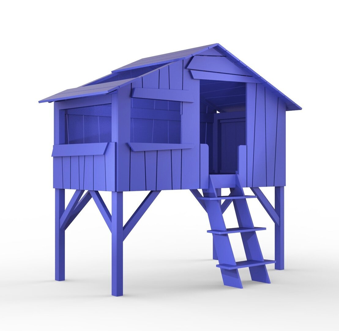 Mathy by Bols Treehouse Einzelbett mit Rutsche - Marseille Blue