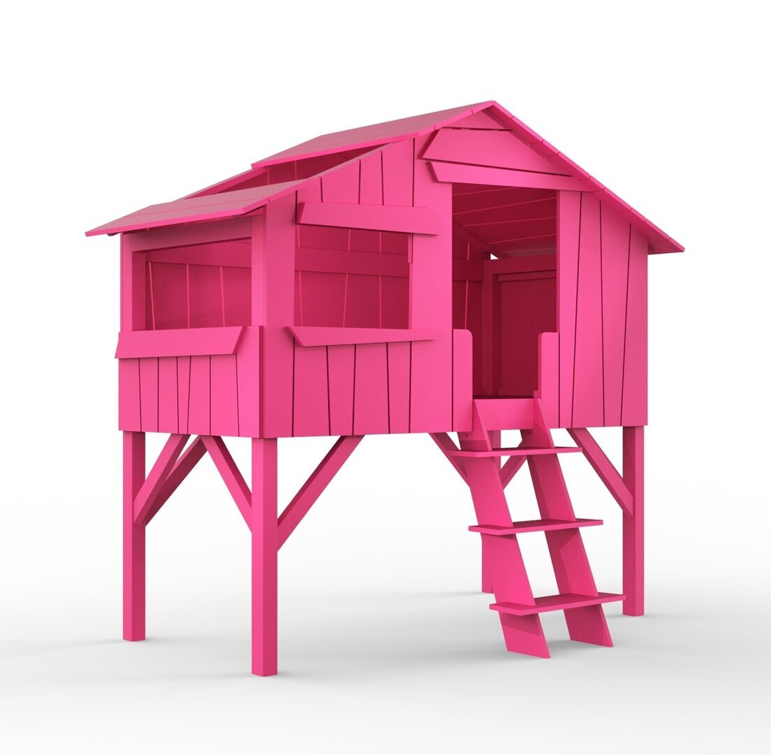 Mathy by Bols Treehouse Einzelbett mit Rutsche - Summer Pink