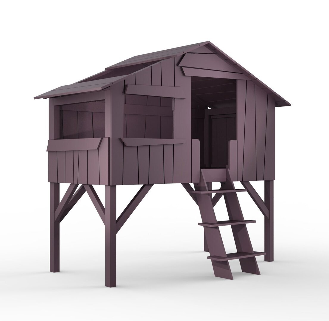 Mathy by Bols Treehouse Einzelbett mit Rutsche - Cuberdon Purple
