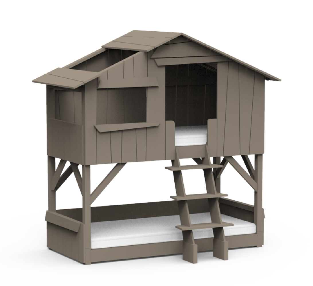 Mathy by Bols Treehouse Etagenbett mit Rutsche - Linnen