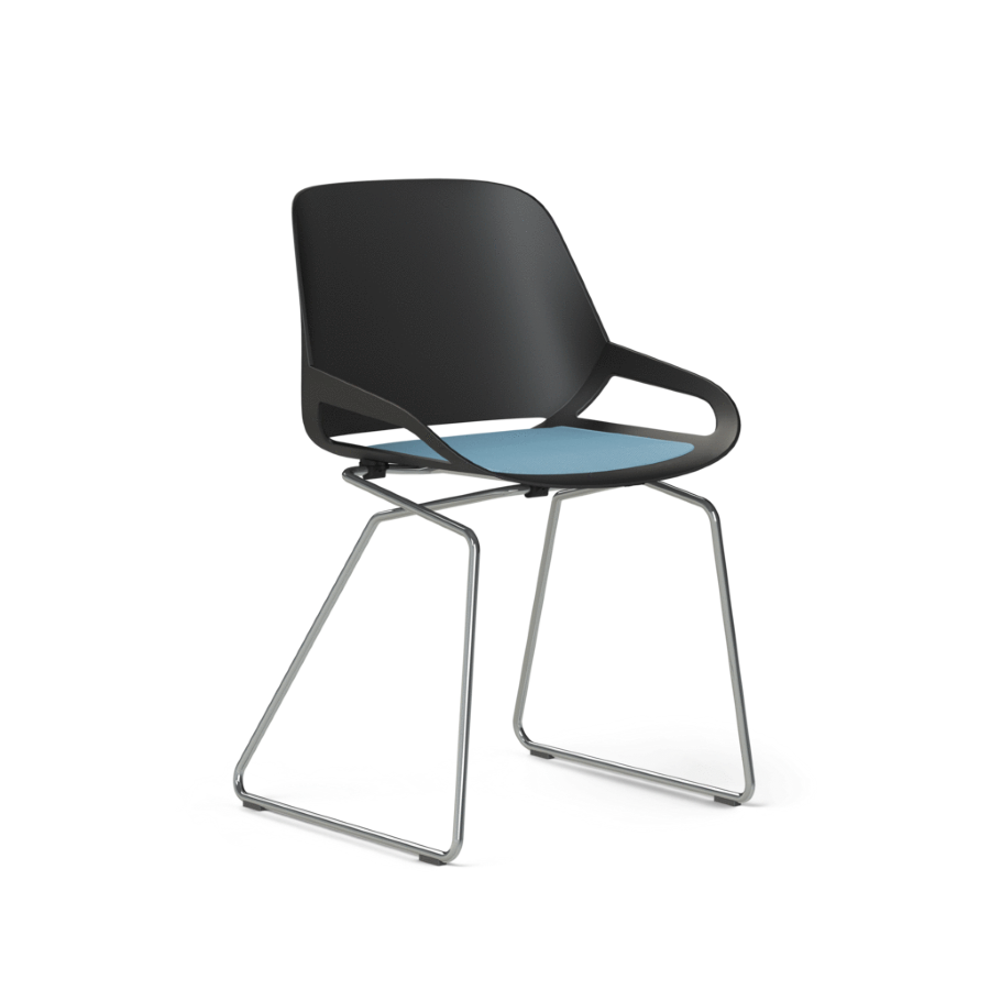 Aeris Numo Kufengestell - Chrom Glänzend - Schwarz - Blau