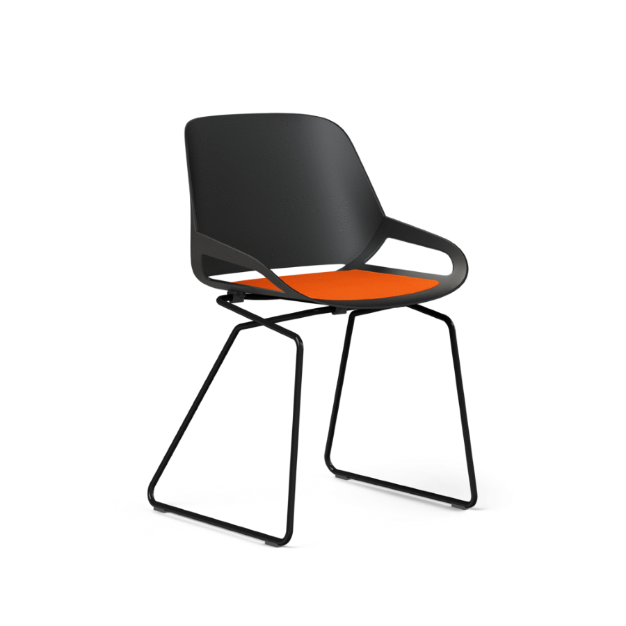 Aeris Numo Kufengestell - Wie Sitzschalenfarbe - Schwarz - Orange-Rot