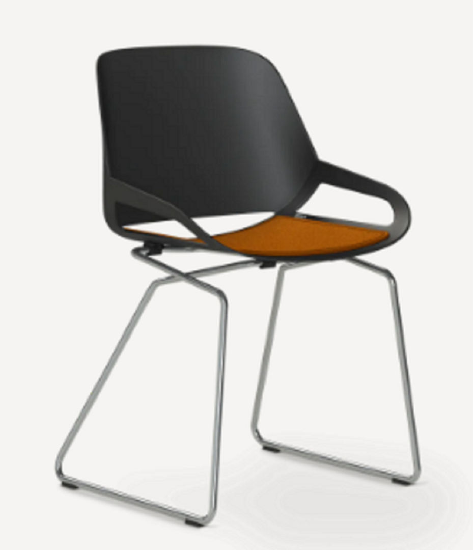 Aeris Numo Kufengestell - Chrom Glänzend - Schwarz - Gelb-orange meliert