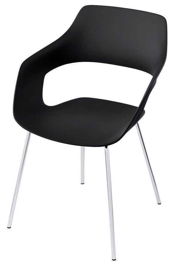 Wilkhahn Occo Universalstuhl Vierbeingestell Glanzchrom - Schwarz