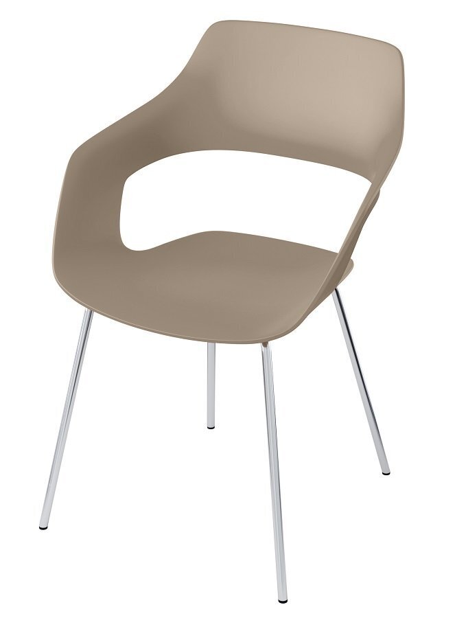 Wilkhahn Occo Universalstuhl Vierbeingestell Glanzchrom - Graubeige