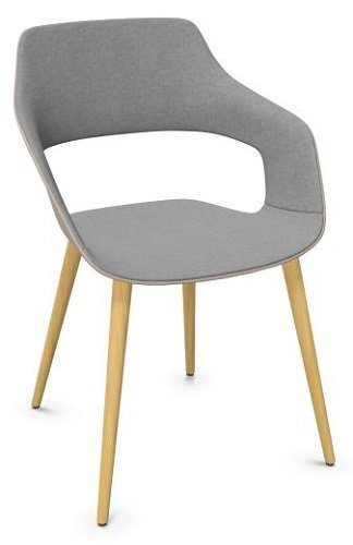 Wilkhahn Occo Universalstuhl Vierbeingestell Eiche - Innenpolster -  Graubeige