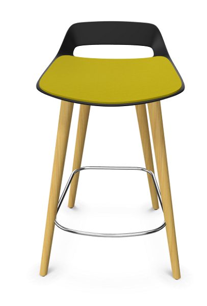 Wilkhahn Occo Barstuhl - Mit Filzauflage - 25 / verde