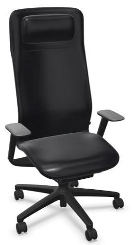 Wilkhahn 187/9 AT Drehstuhl - Leder 74/99 schwarz