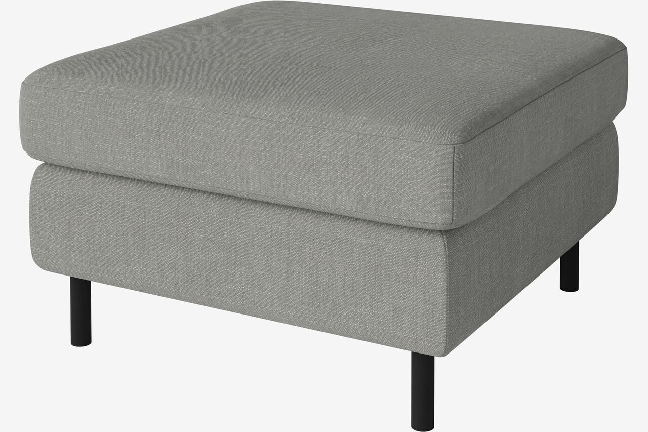 Bolia Scandinavia Hocker 70 - Rehbraun-Flachgewebt-Hellgrau