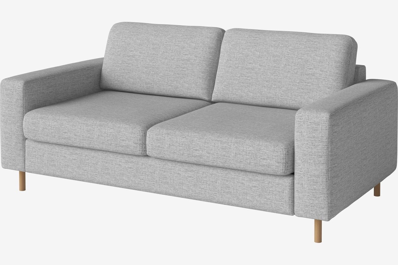 Bolia Scandinavia 2 Sitzer Sofa - Fawn Flach gewebt Hellgrau