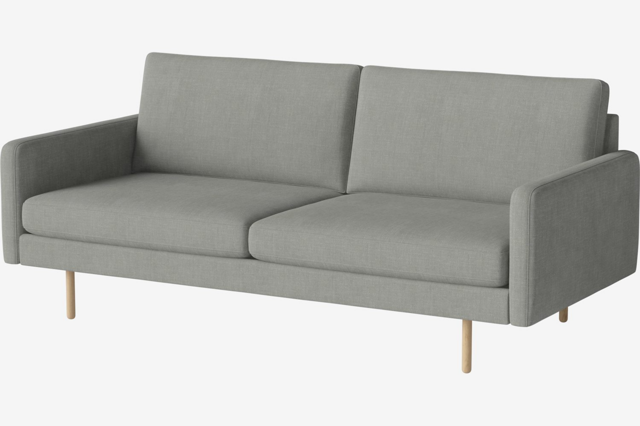 Bolia Scandinavia Remix 2½ Sitzer Sofa - 20 cm große weißpigmentierte geölte Eiche