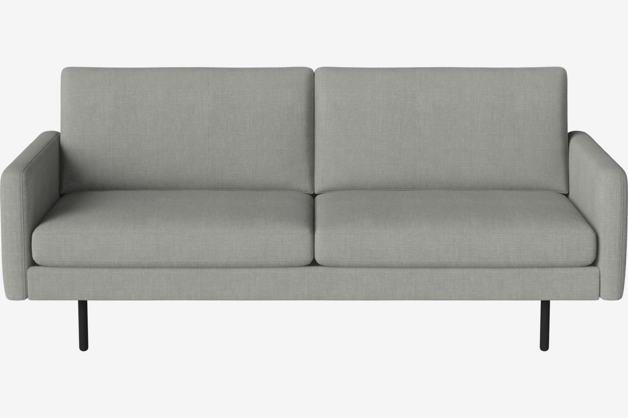 Bolia Scandinavia Remix 2½ Sitzer Sofa - 20 cm große, schwarz gebeizte, geölte Eiche