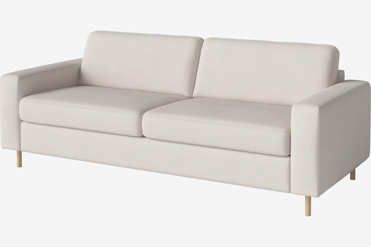 Bolia Scandinavia 3 Sitzer Schlafcouch Mit integrierten Rädern - Linea Samt Beige