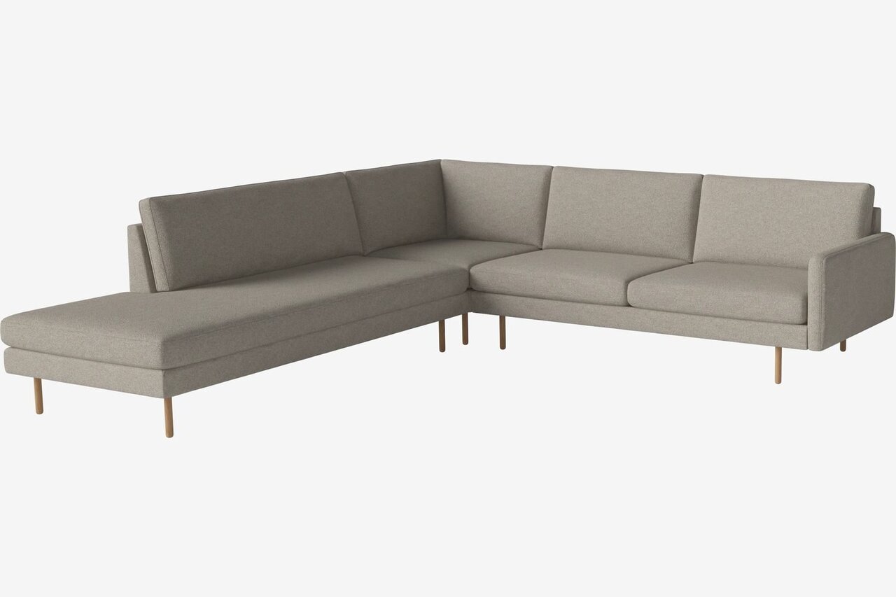 Bolia Scandinavia Remix 5 Sitzer Ecksofa Mit Open End - Monza-Boucle-Sand - Links