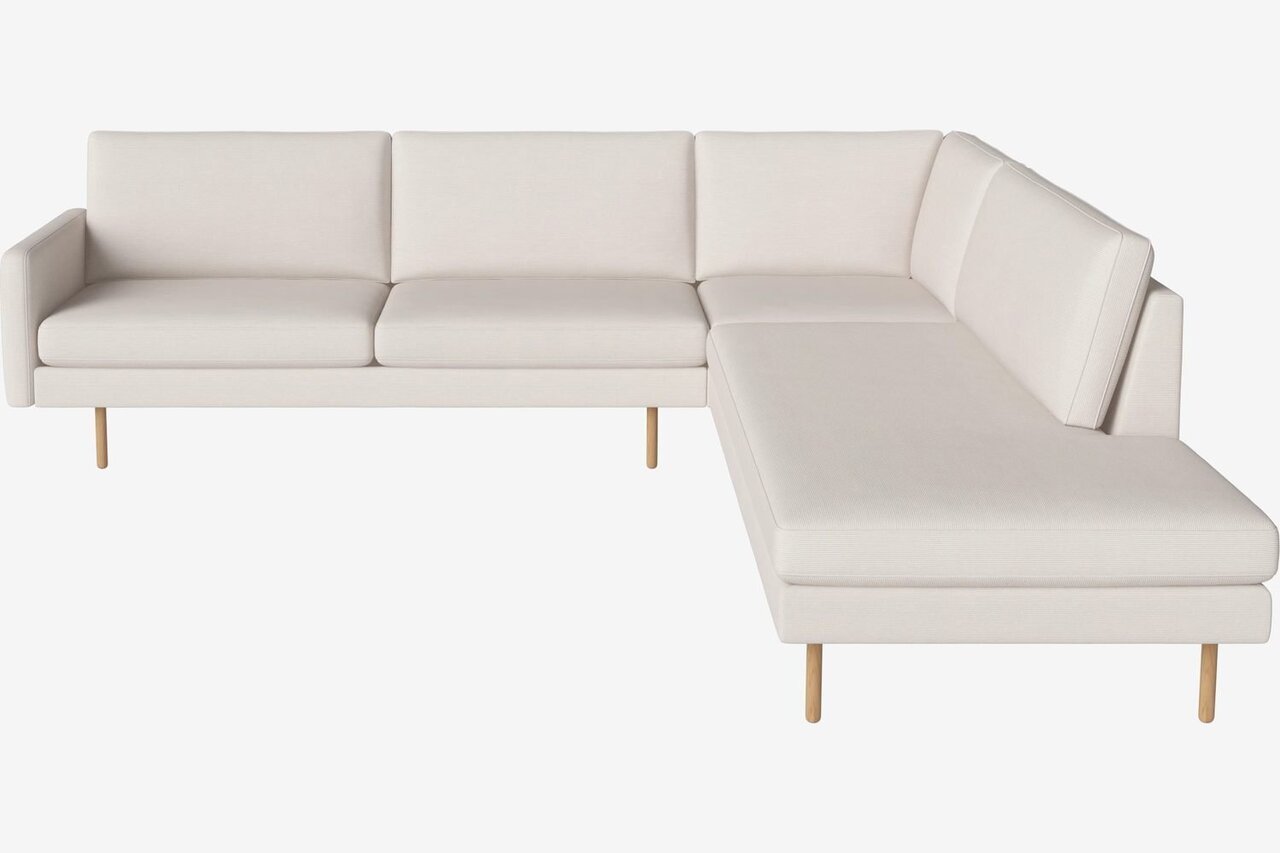 Bolia Scandinavia Remix 5 Sitzer Ecksofa Mit Open End - Linea-Samt-Beige - Rechts