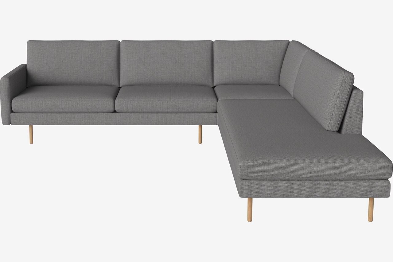 Bolia Scandinavia Remix 5 Sitzer Ecksofa Mit Open End - London-Flachgewebe-Multi-Grau - Rechts