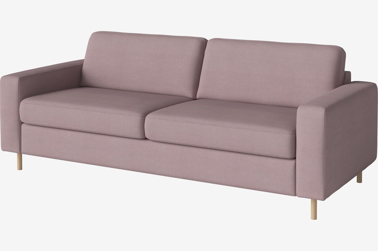 Bolia Scandinavia 3 Sitzer Schlafcouch Kaltschaum Matratze - Linea-Samt-Rosa
