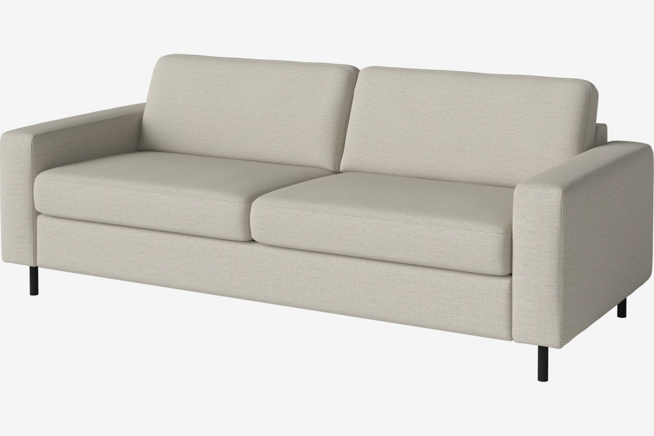 Bolia Scandinavia 3 Sitzer Schlafcouch Kaltschaum Matratze - London-Flach-gewebt-Hellbeige - Gedächtnisschaum