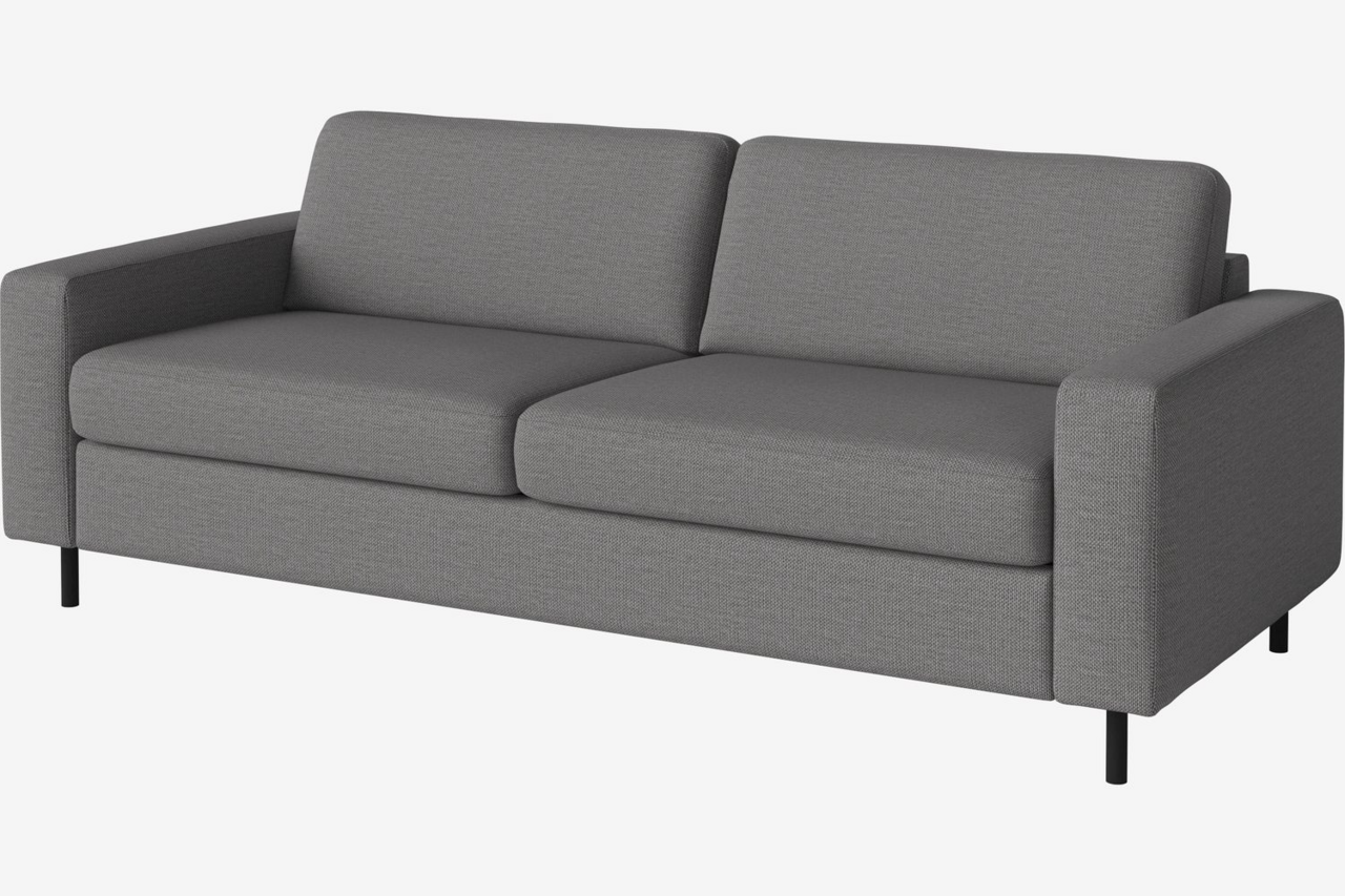 Bolia Scandinavia 3 Sitzer Schlafcouch Kaltschaum Matratze - London-Flach-gewebt-Multi-grau - Gedächtnisschaum