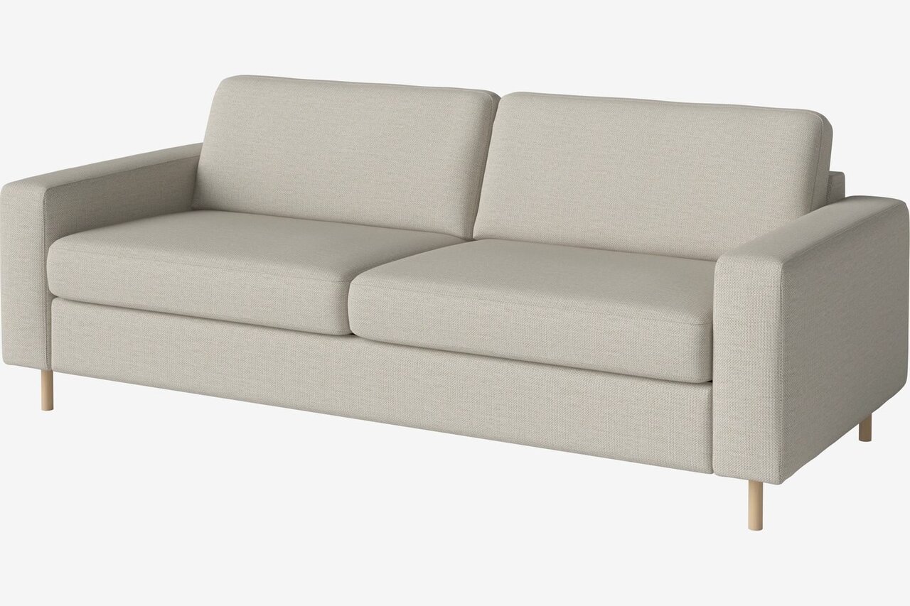 Bolia Scandinavia 3 Sitzer Schlafcouch Kaltschaum Matratze - London-Flachgewebe-Elfenbein