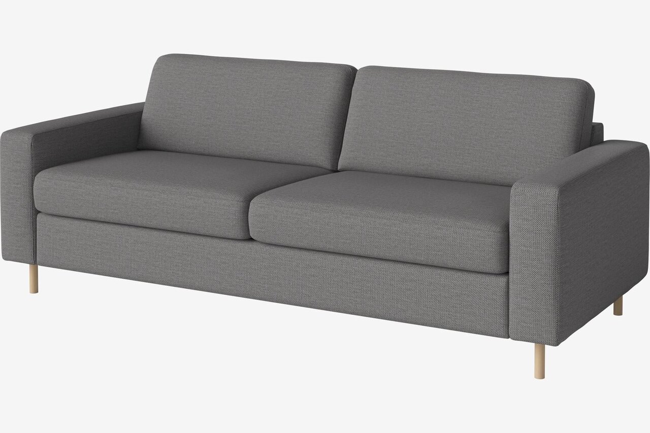 Bolia Scandinavia 3 Sitzer Schlafcouch Kaltschaum Matratze - London-Flachgewebe-Multi-Grau