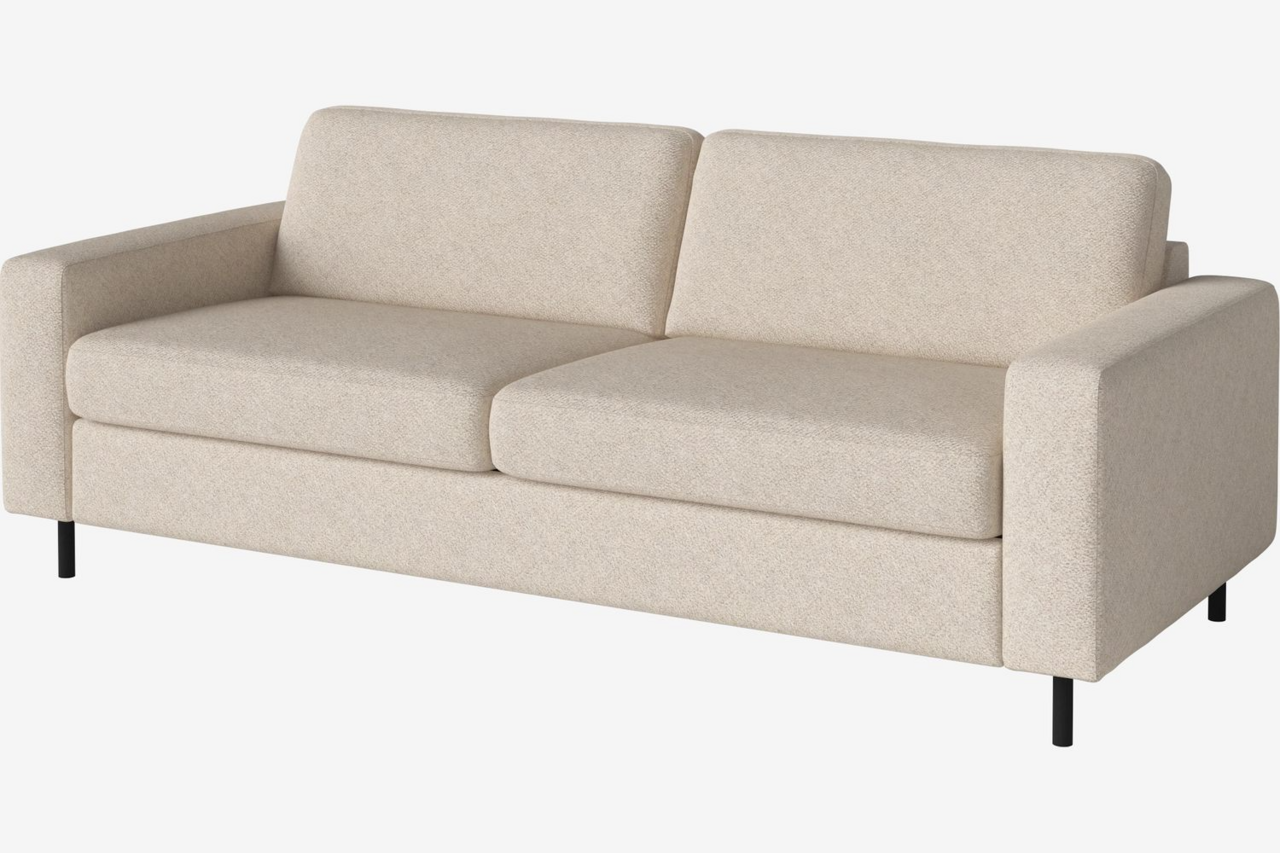 Bolia Scandinavia 3 Sitzer Schlafcouch Kaltschaum Matratze - Monza-Boucle-Beige - Gedächtnisschaum