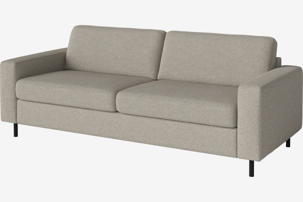 Bolia Scandinavia 3 Sitzer Schlafcouch Kaltschaum Matratze - Monza-Boucle-Sand - Gedächtnisschaum