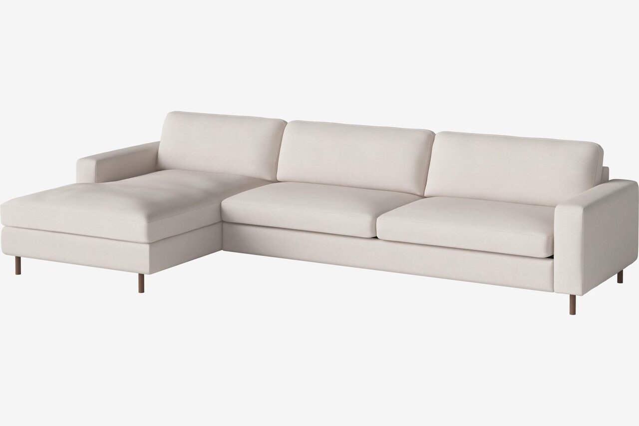 Bolia Scandinavia 4 Sitzer Sofa Mit Chaiselongue - Linea - Samt - Beige - Links