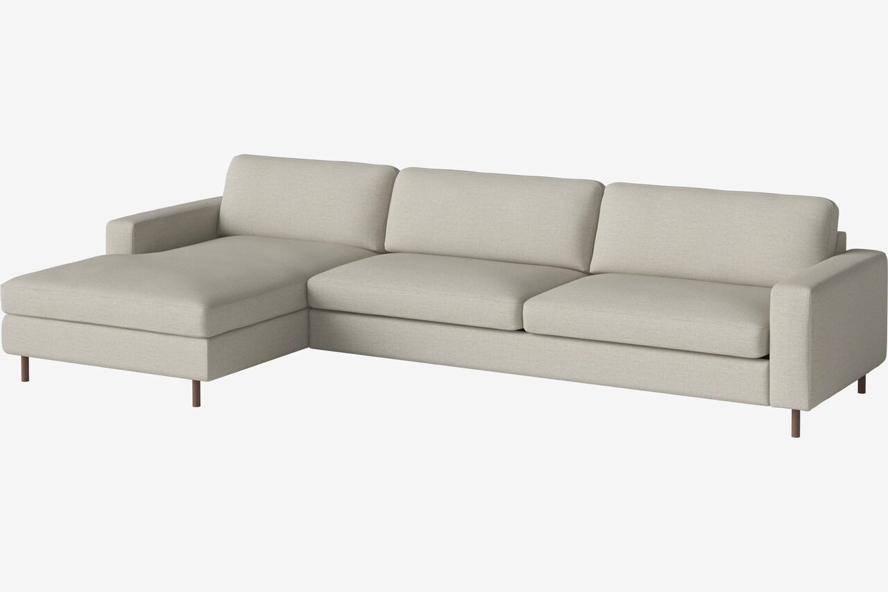 Bolia Scandinavia 4 Sitzer Sofa Mit Chaiselongue - London - Flach gewebt - Elfenbein - Links
