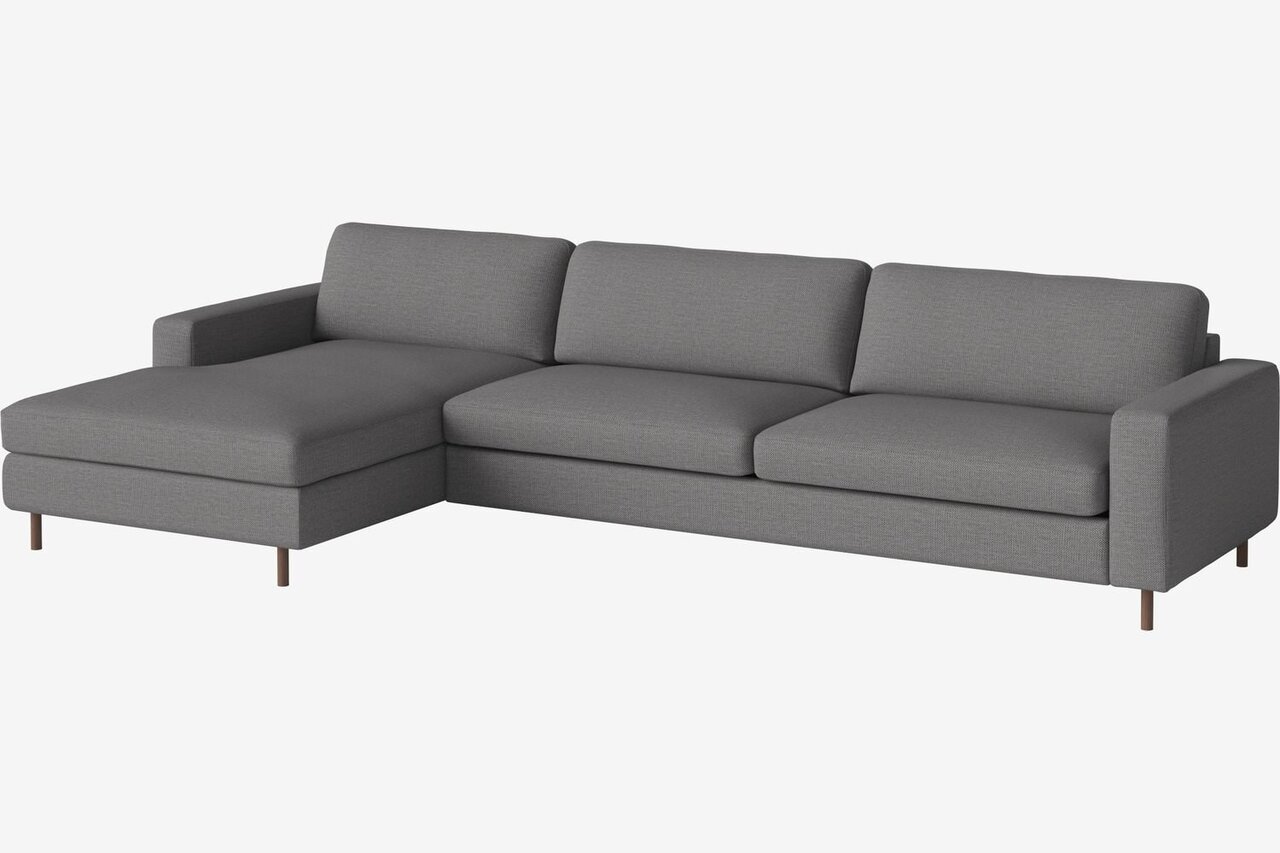 Bolia Scandinavia 4 Sitzer Sofa Mit Chaiselongue - London - Flach gewebt - Multi grau - Links