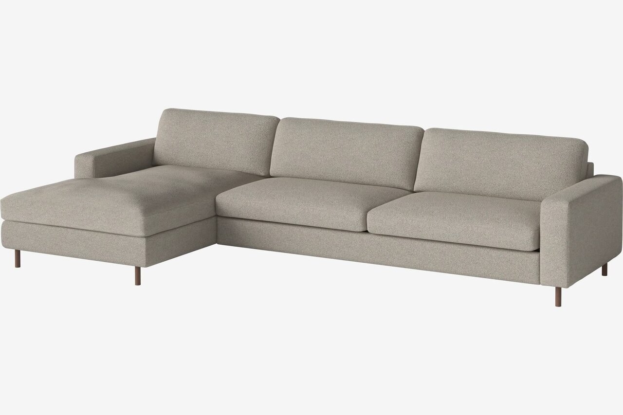 Bolia Scandinavia 4 Sitzer Sofa Mit Chaiselongue - Monza-Boucle-Sand - Links