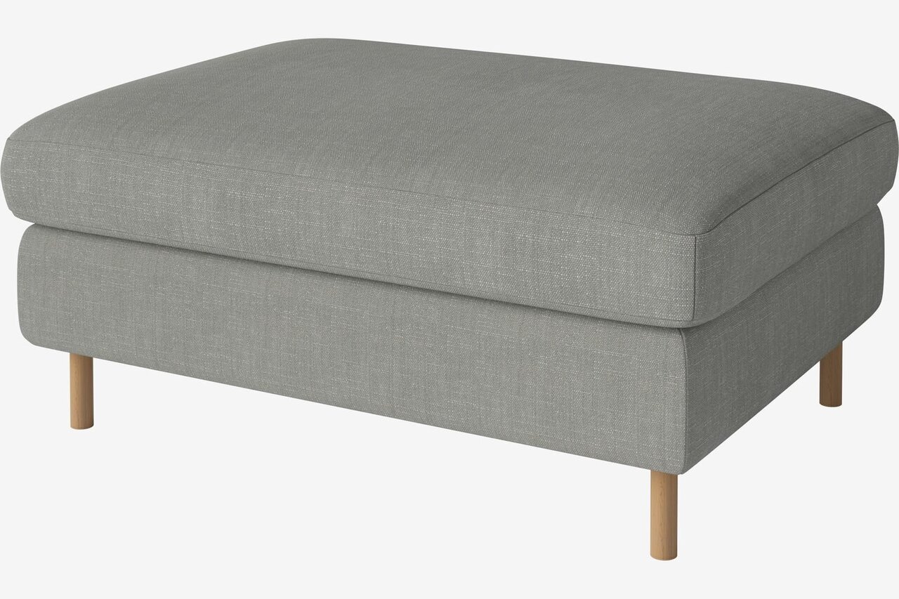 Bolia Scandinavia Hocker 100 x 70 cm - Fawn - flach gewebt - hellgrau