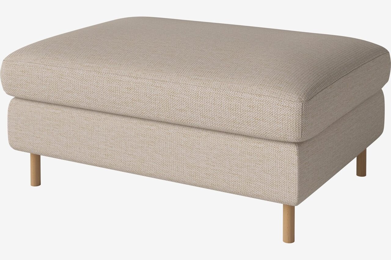 Bolia Scandinavia Hocker 100 x 70 cm - London - Flach gewebt - Hellbeige