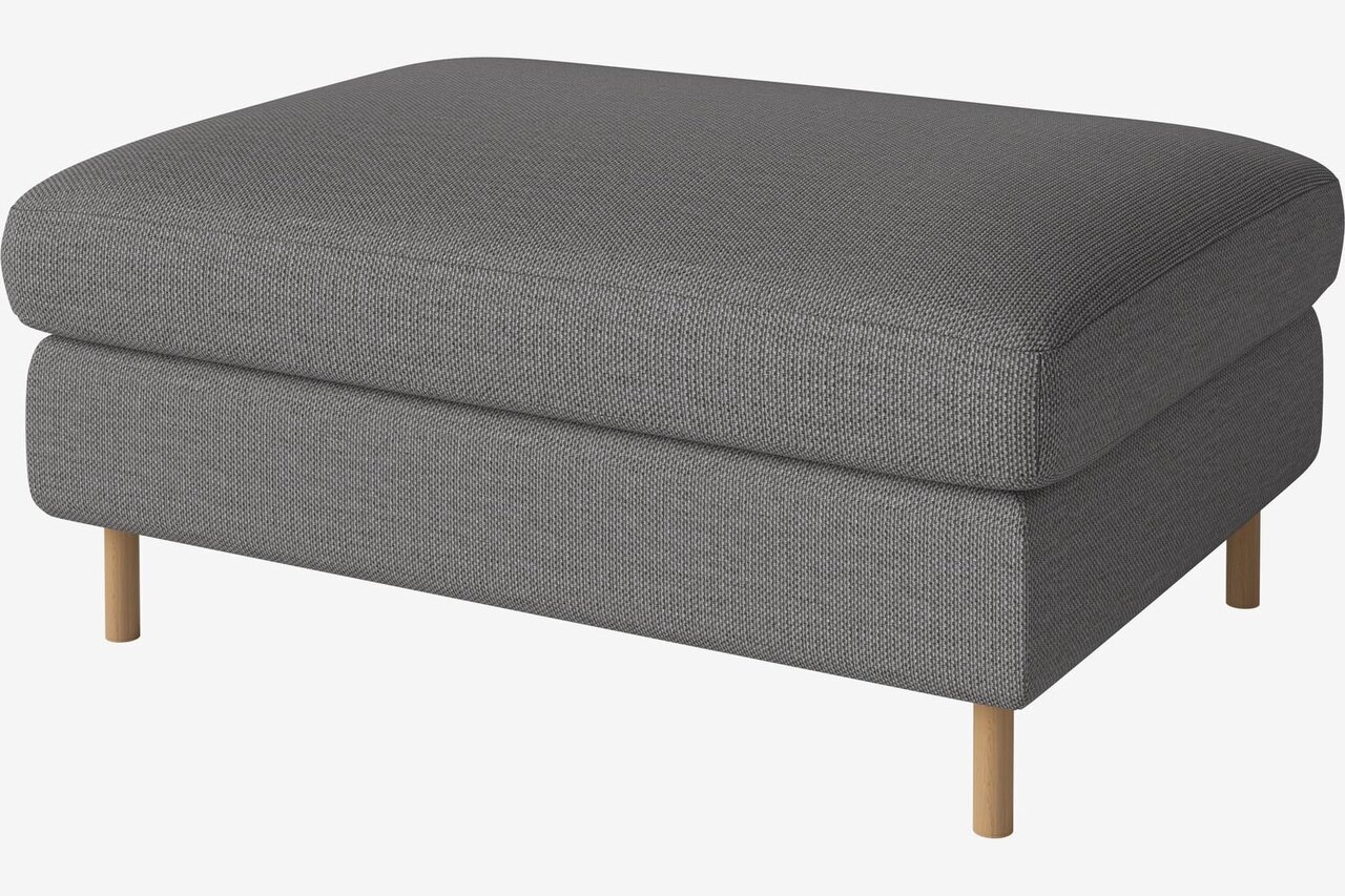 Bolia Scandinavia Hocker 100 x 70 cm - London - Flach gewebt - Multi grau