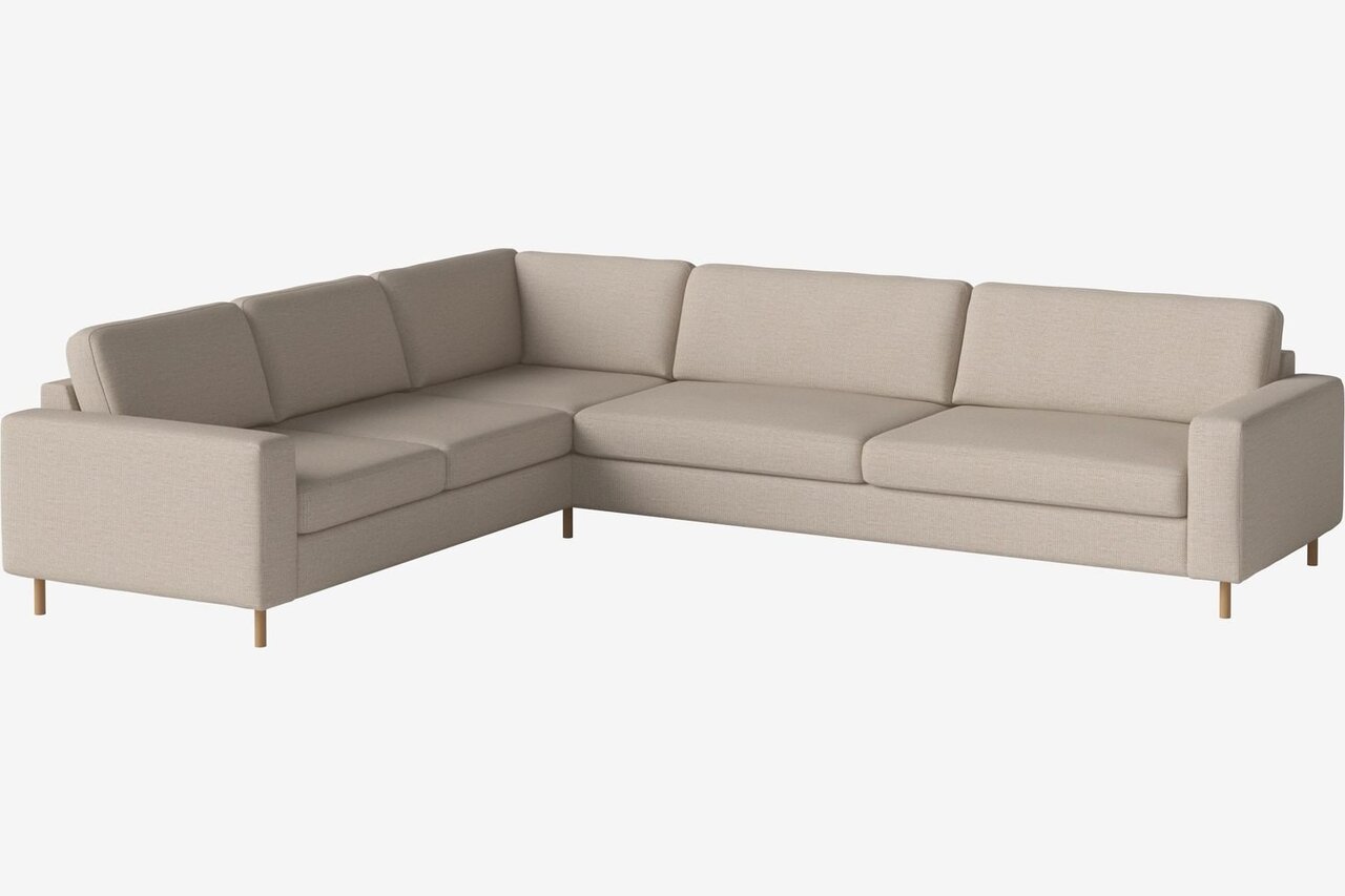 Bolia Scandinavia 6 Sitzer Ecksofa 2 Ecke 3 - London - Flach gewebt - Hellbeige