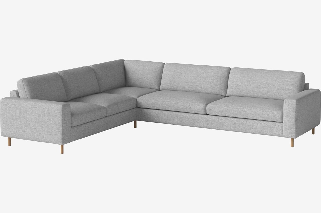 Bolia Scandinavia 6 Sitzer Ecksofa 2 Ecke 3 - London - Flach gewebt - Hellgrau