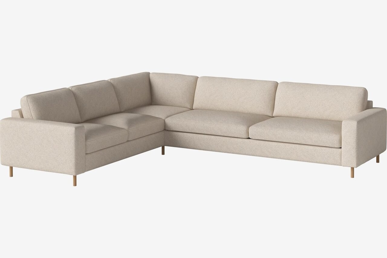 Bolia Scandinavia 6 Sitzer Ecksofa 2 Ecke 3 - Monza-Boucle-Beige
