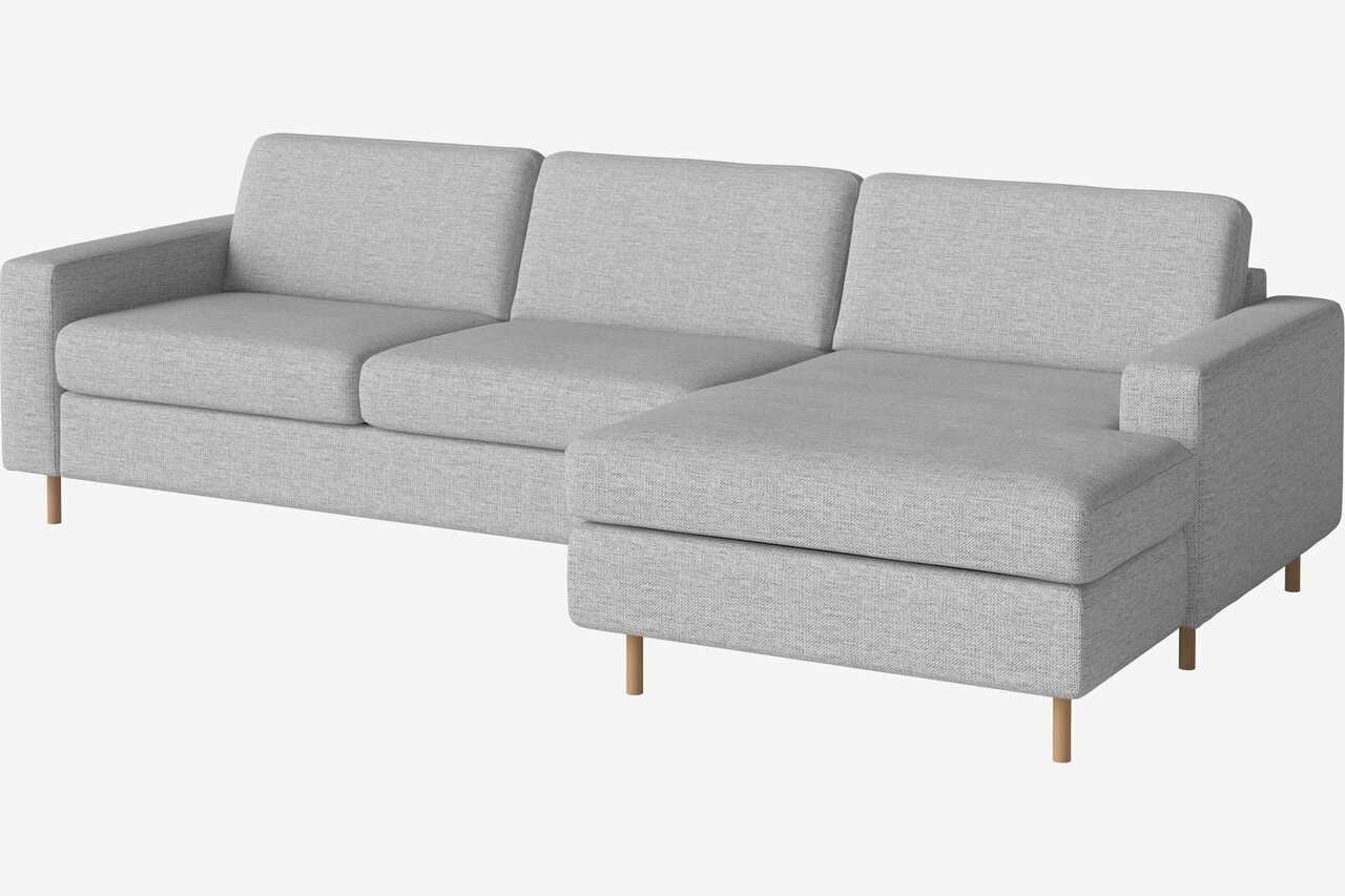 Bolia Scandinavia 2½ Sitzer Schlafcouch Mit Chaiselongue - London-Flatwoven-Light-Grey - Rechts