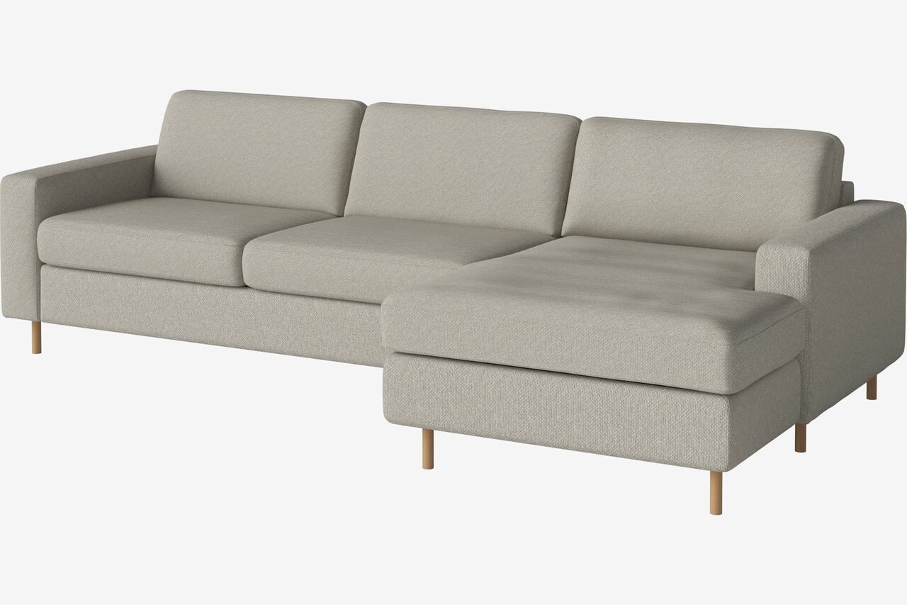 Bolia Scandinavia 2½ Sitzer Schlafcouch Mit Chaiselongue - Vilme - Bouclé - Sand - Rechts
