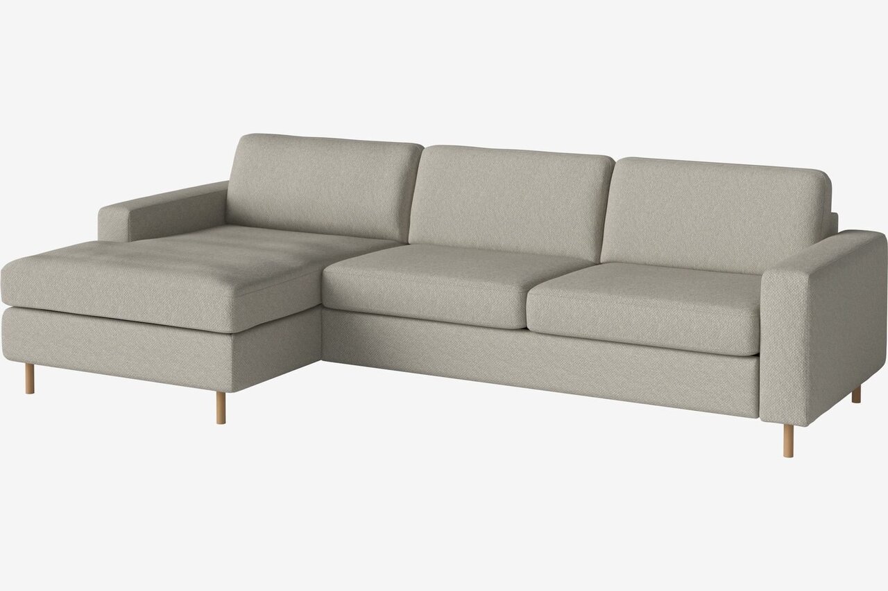 Bolia Scandinavia 2½ Sitzer Schlafcouch Mit Chaiselongue - Vilme - Bouclé - Sand - Links