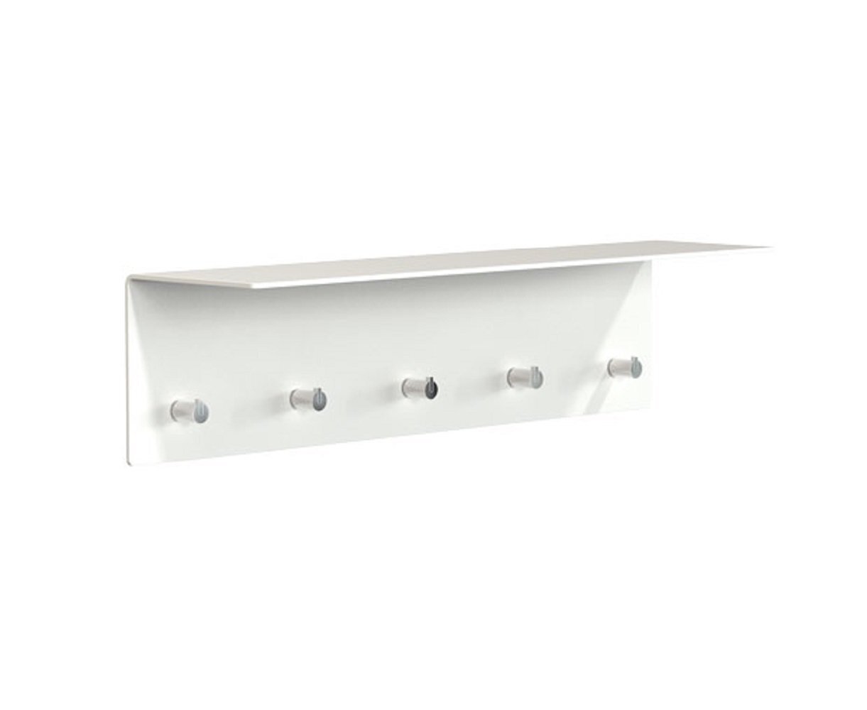 Frost WANDGARDEROBE m/5 HAKEN - Weiss/Poliert