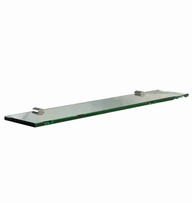 Frost Glasregal mit Haltern, 60cm-klar / gebürstet