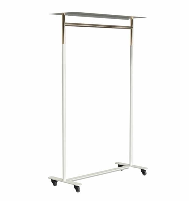 Frost BUKTO m/Räder und Top-Regal U6010 -Weiss/ gold