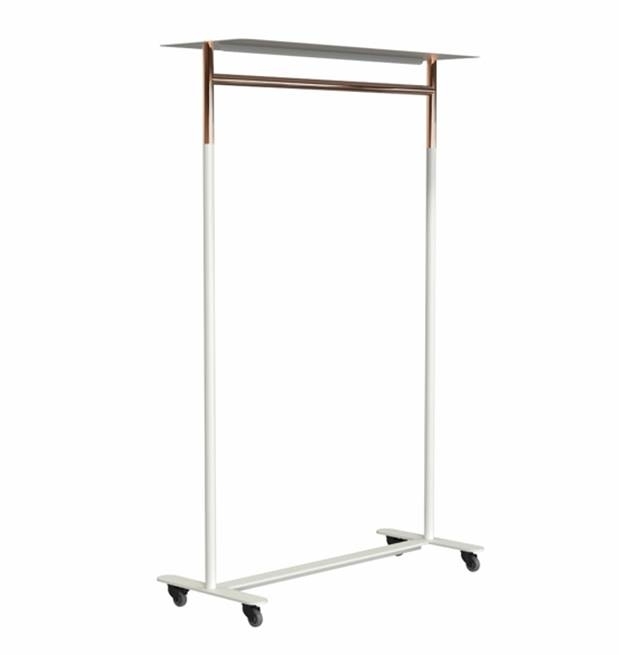 Frost BUKTO m/Räder und Top-Regal U6010 -Weiss/kupfer